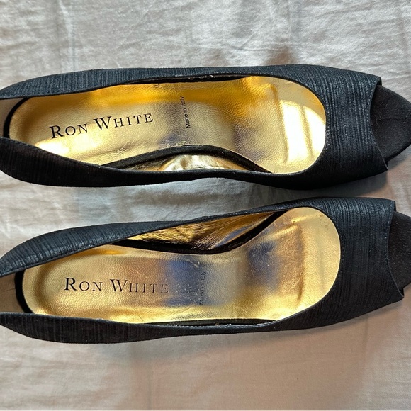Ron White Shoes - Ron White Black Peep-Toe Heels